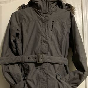 Columbia long parka jacket, gray color